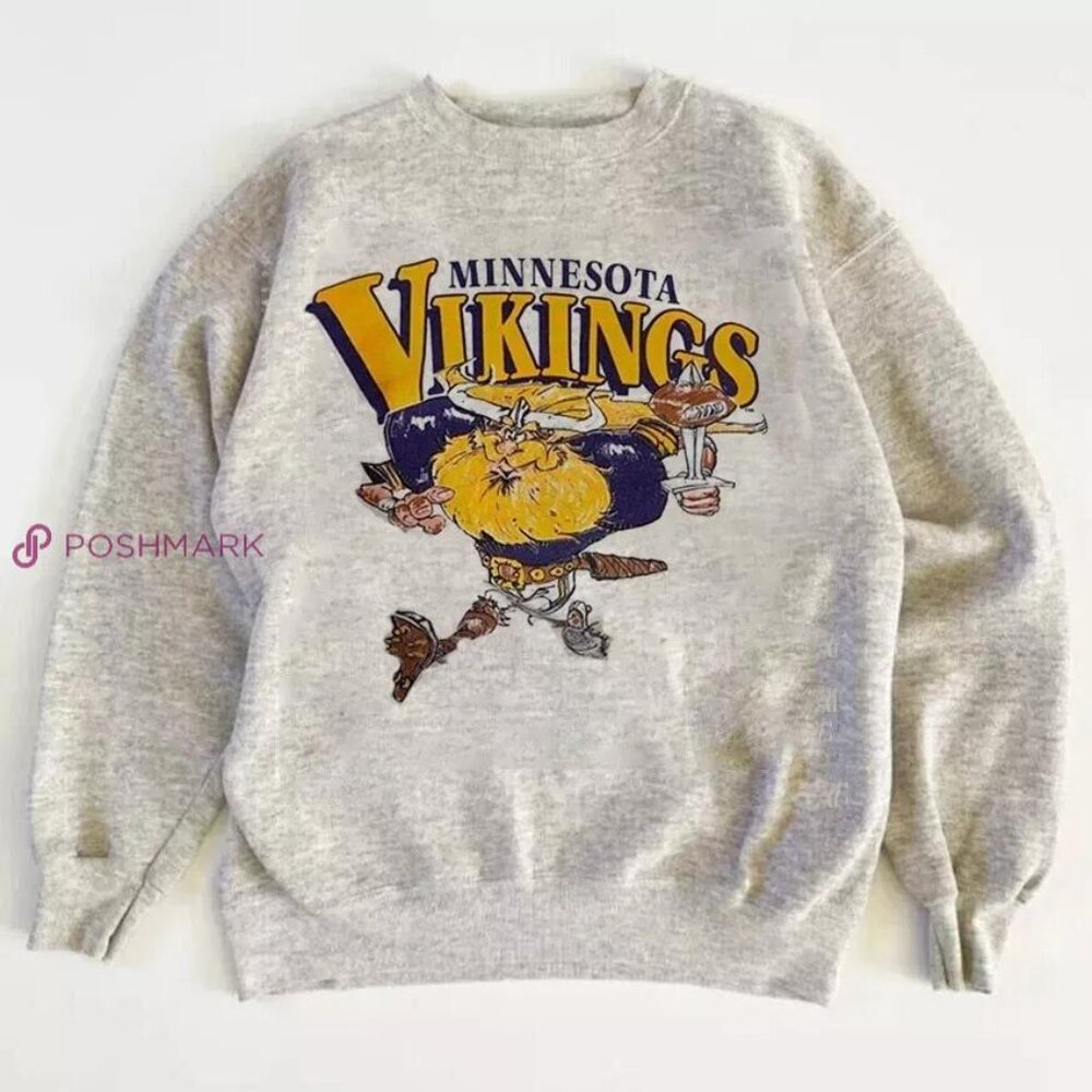 Minnesota Vikings NFL Ash Color sweatshirt shirt retro luismercado3533